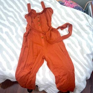 Billabong Orange Jumpsuit